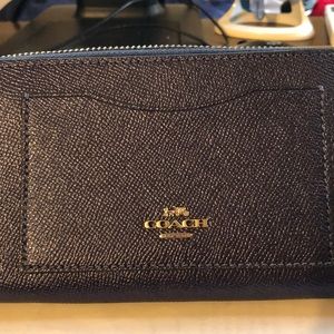 Frosted navy Coach wallet